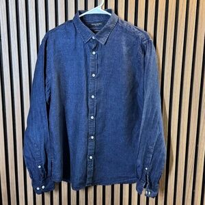 Banana Republic 100% Linen Shirt (Dark Blue)